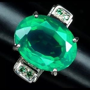 8.2 Carat Emerald Center Stone, Size 6.5